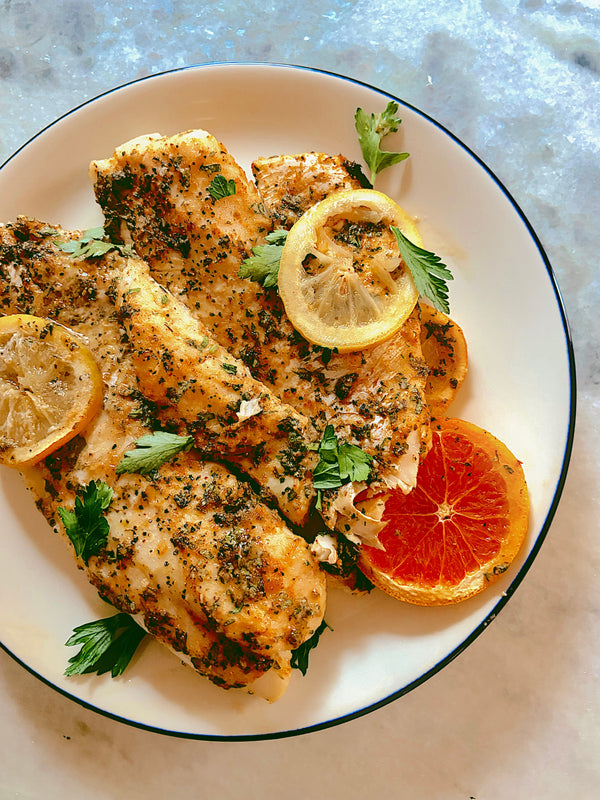 Citrusy Herb Baked Cod