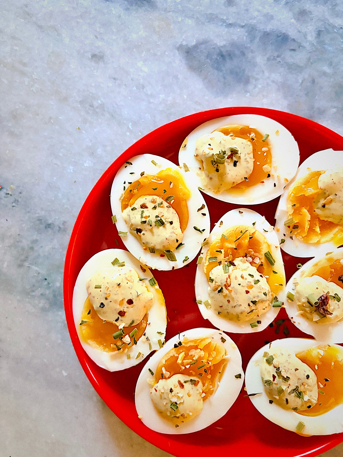 Jammy Deviled Eggs with Dijon & Capers
