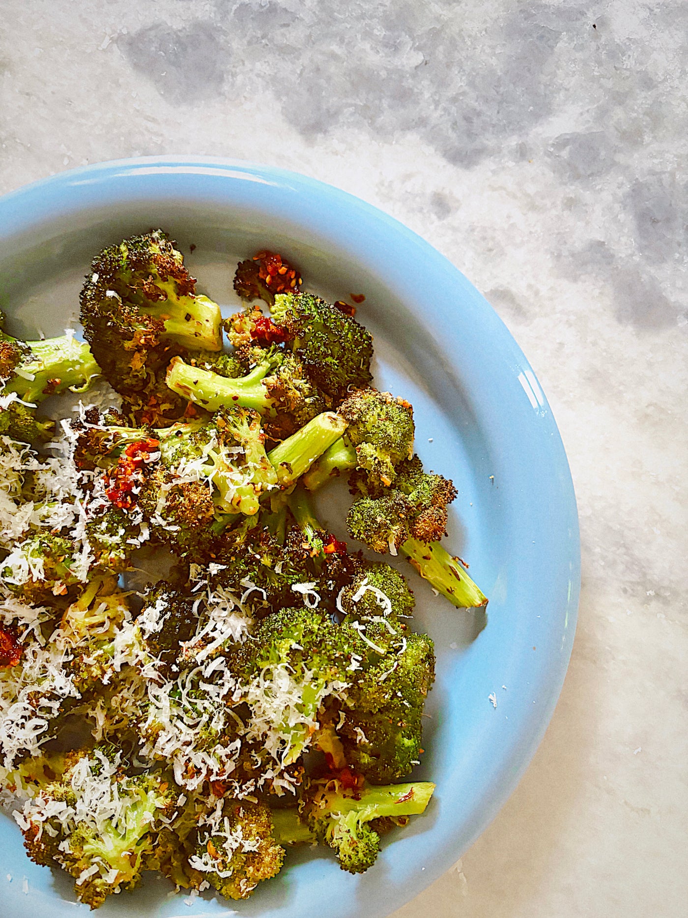 Mustard and Red Wine Vinegar Roasted Roasted Brocolli