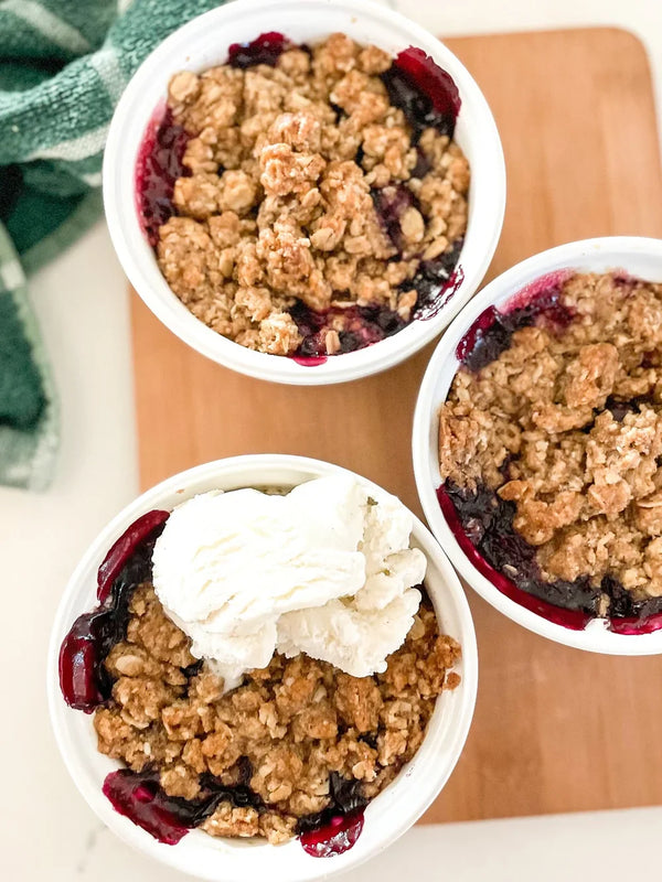Brown Sugar & Oat Blueberry Crumble