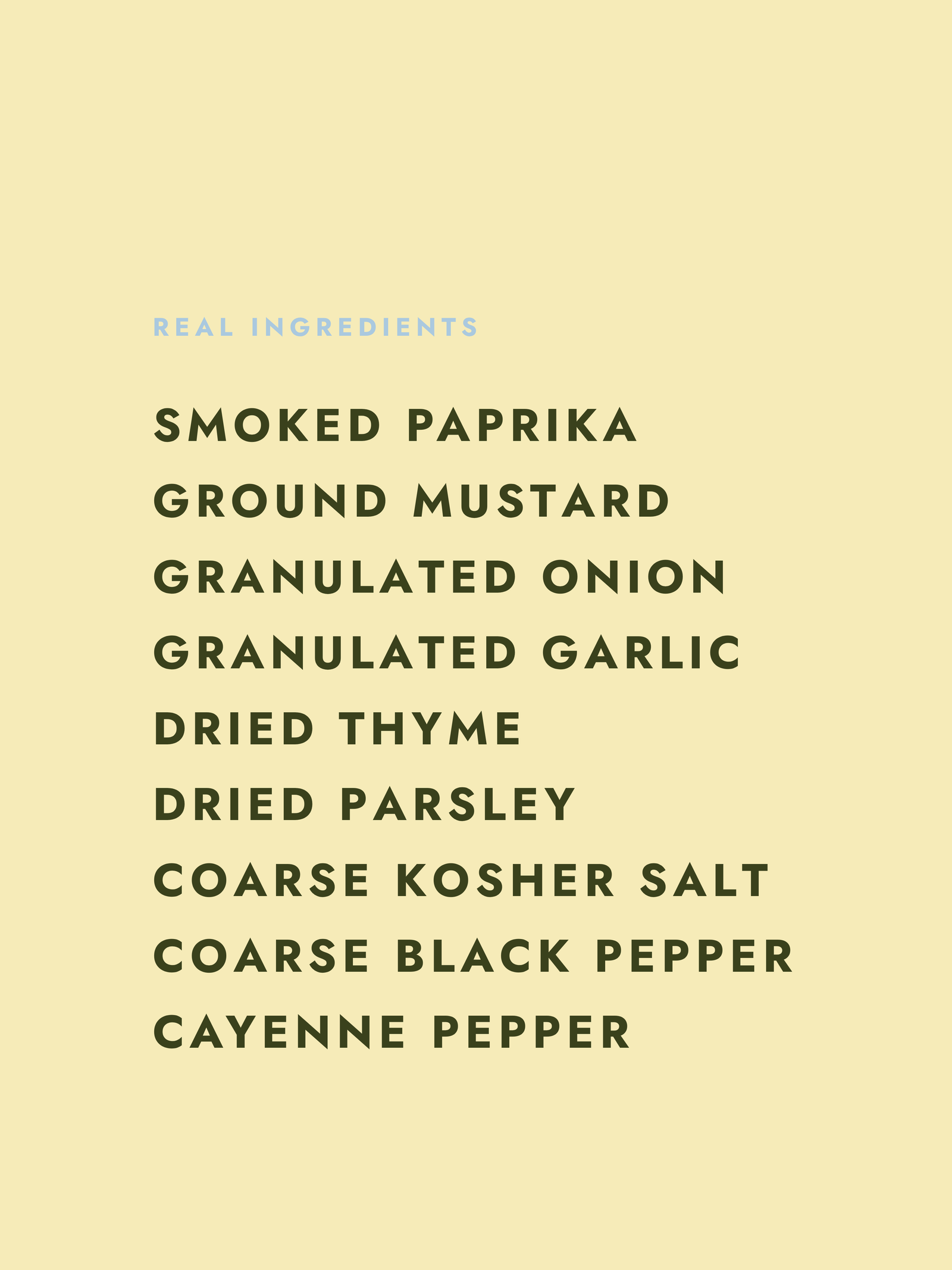 House Seasoning ingredients